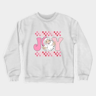 Joy Santa Pink Christmas Crewneck Sweatshirt